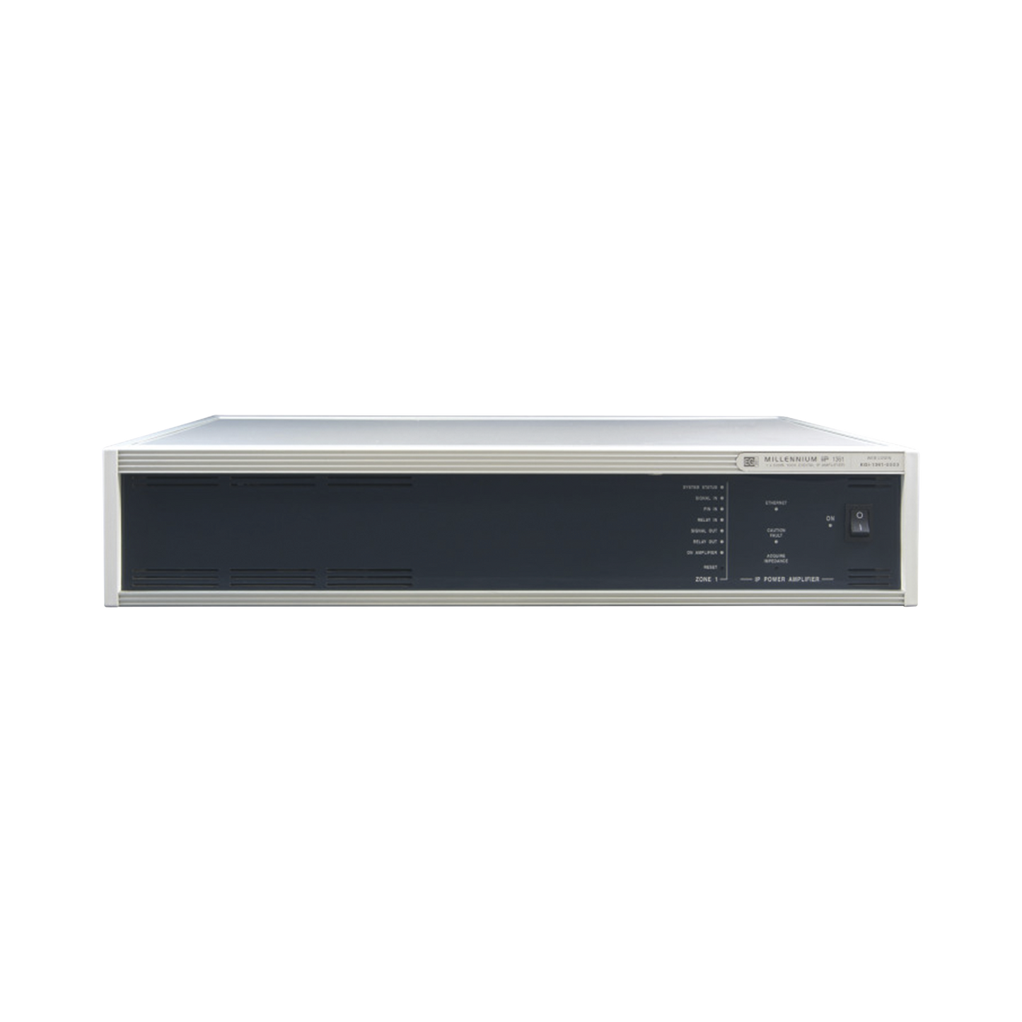 (1361) ETAPA DE POTENCIA DIGITAL 1x500W 100V  MILLENNIUM IP CON CONECTIVIDAD IP LAN, SUPERVISON, CALIDAD DE SONIDO HQ PARA 1 ZONA, EN FORMATO RACK 2U