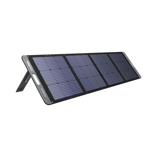 Panel Solar Plegable 200W / Recomendado para el Power Station Portable de 1200W UGREEN /  Alta Eficiencia de Conversión / Alineación Inteligente de la Luz Solar / Resistente Al Agua y Duradero / Incluye Cable XT60 Macho a Macho 2m.