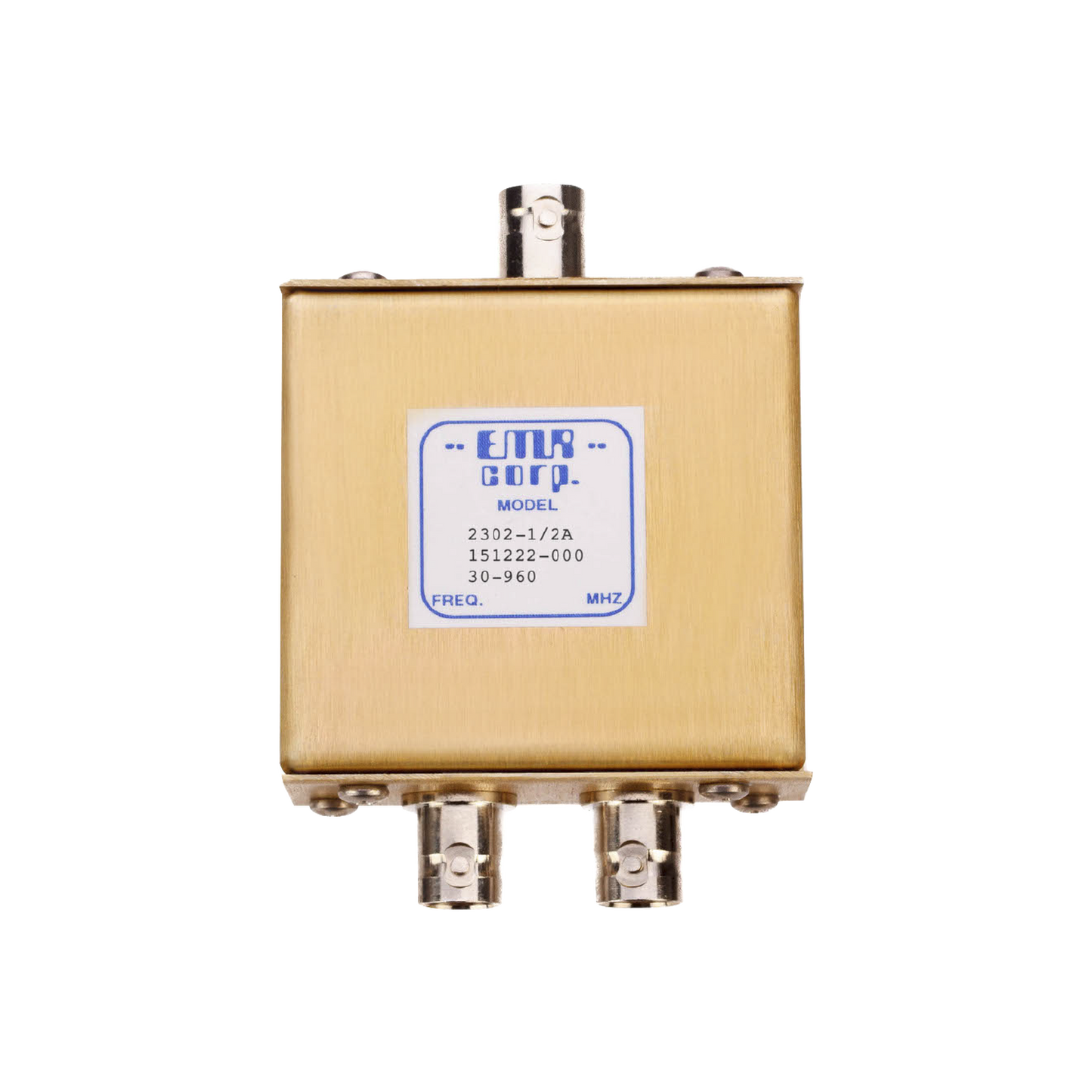 Divisor de Potencia EMR de 2 Vías, 30-960 MHz, 0.5 Watt, Conectores BNC Hembra.