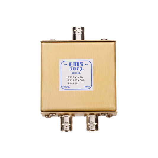 Divisor de Potencia EMR de 2 Vías, 30-960 MHz, 0.5 Watt, Conectores BNC Hembra.