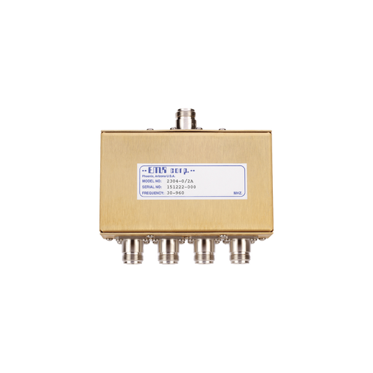 Divisor de Potencia EMR de 4 Vías, 30-960 MHz, 0.5 Watt, Conectores N Hembra.