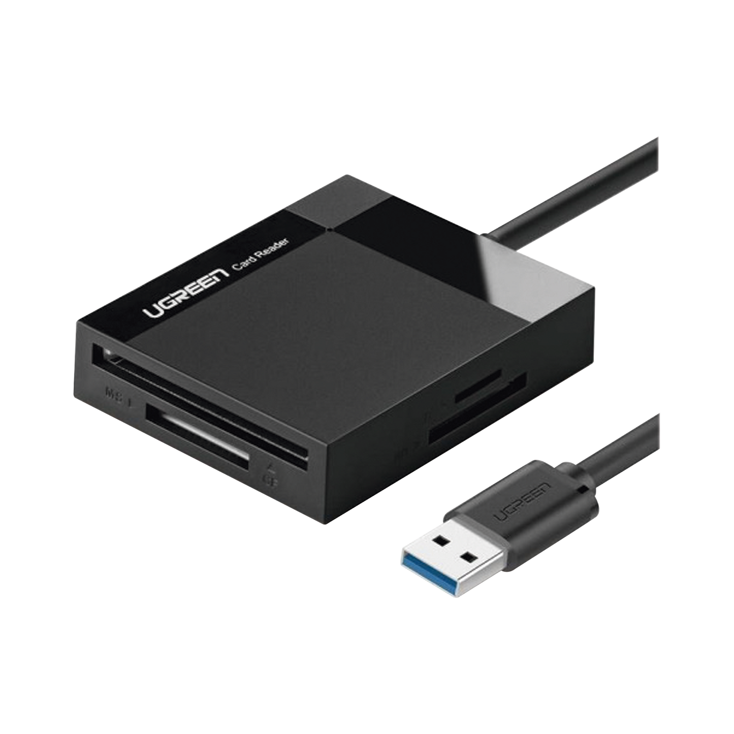 Lector de Tarjetas USB-3.0 Lector SD Compact Flash Card Reader Múltiple 4 en 1 Velocidad hasta 5 Gbps para Tarjetas de Memoria SD/Micro SD/TF/SDXC/SDHC/MMC/CFI/Ultra II CF/Extreme CF/MS