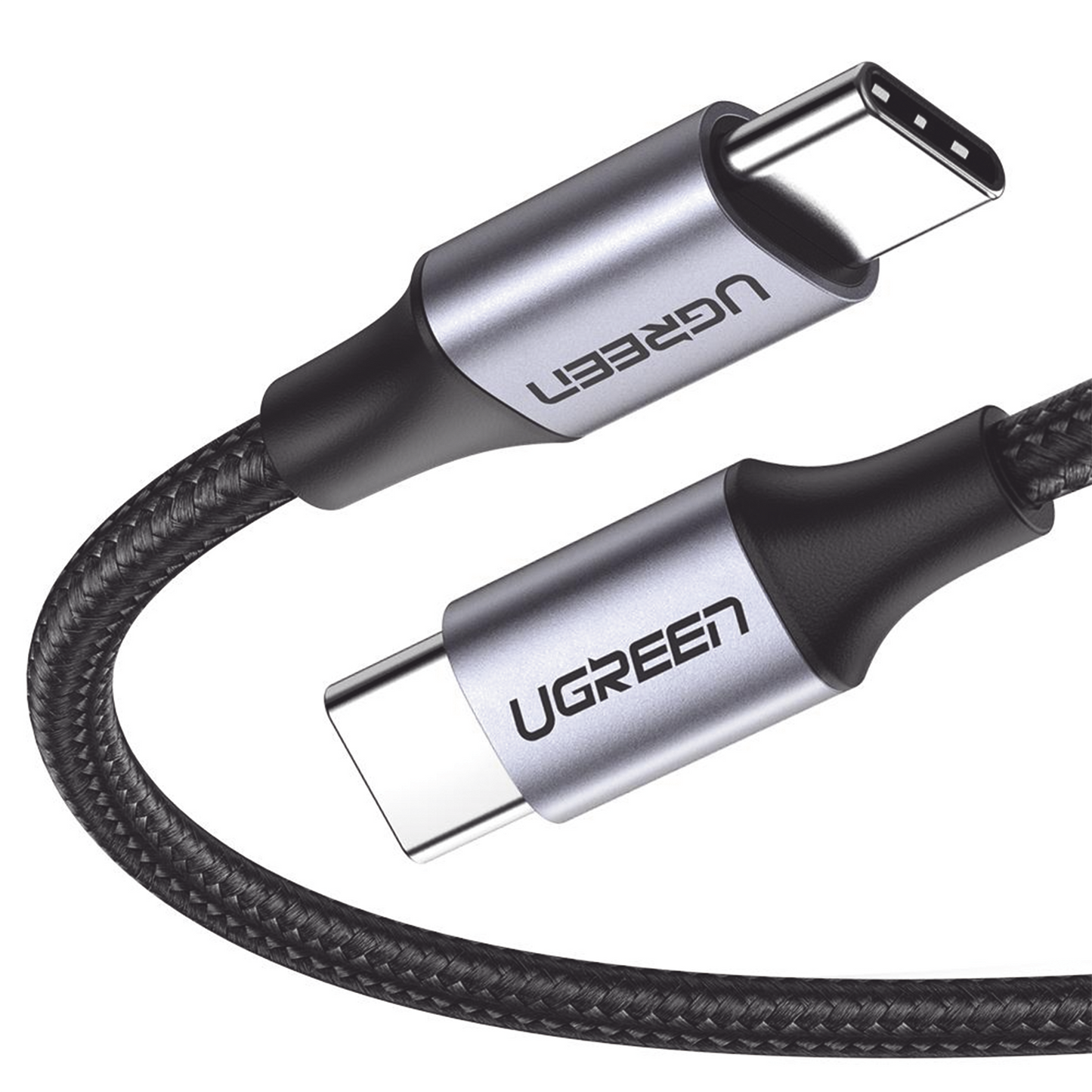 Cable USB-C a USB-C | 1 Metro | Transferencia de datos de 480 Mbps | Carga Rápida de hasta 60W | QC 4.0/3.0/2.0 | PD3.0 | FPC | AFC | Protección Integrada | Caja de Aluminio | Nylon Trenzado | Color Negro | 2 años de Garantía.