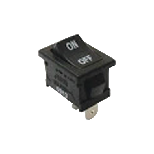 Interruptor Rocker SPST Off-On, Poliamida Negro, 11 Amp., Hasta 125 Vca, Contacto en Plata, 4.8 mm