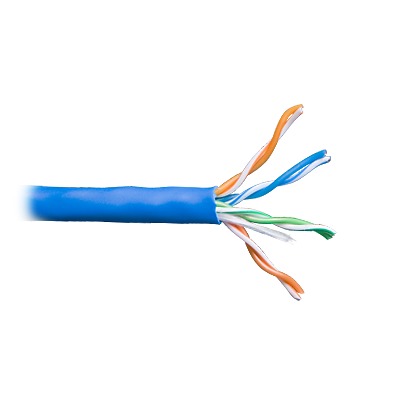 Bobina de Cable de 305 Metros / UTP Cat6 Riser / Color Azul / UL, CMR, Probado a 350 Mhz / Para Aplicaciones de CCTV, Redes de Datos IP Megapixel / Control rs485