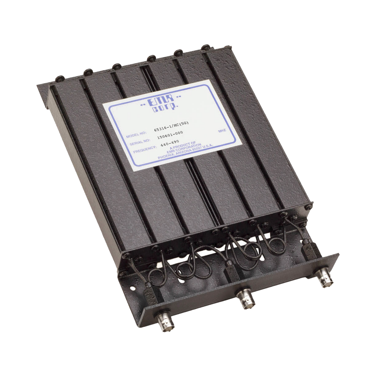 Duplexer Compacto de Rechazo de Banda, 440-490 MHz, 4.6 a 6 MHz Sep. Tx-Rx, 50 Watt, BNC Hembra.