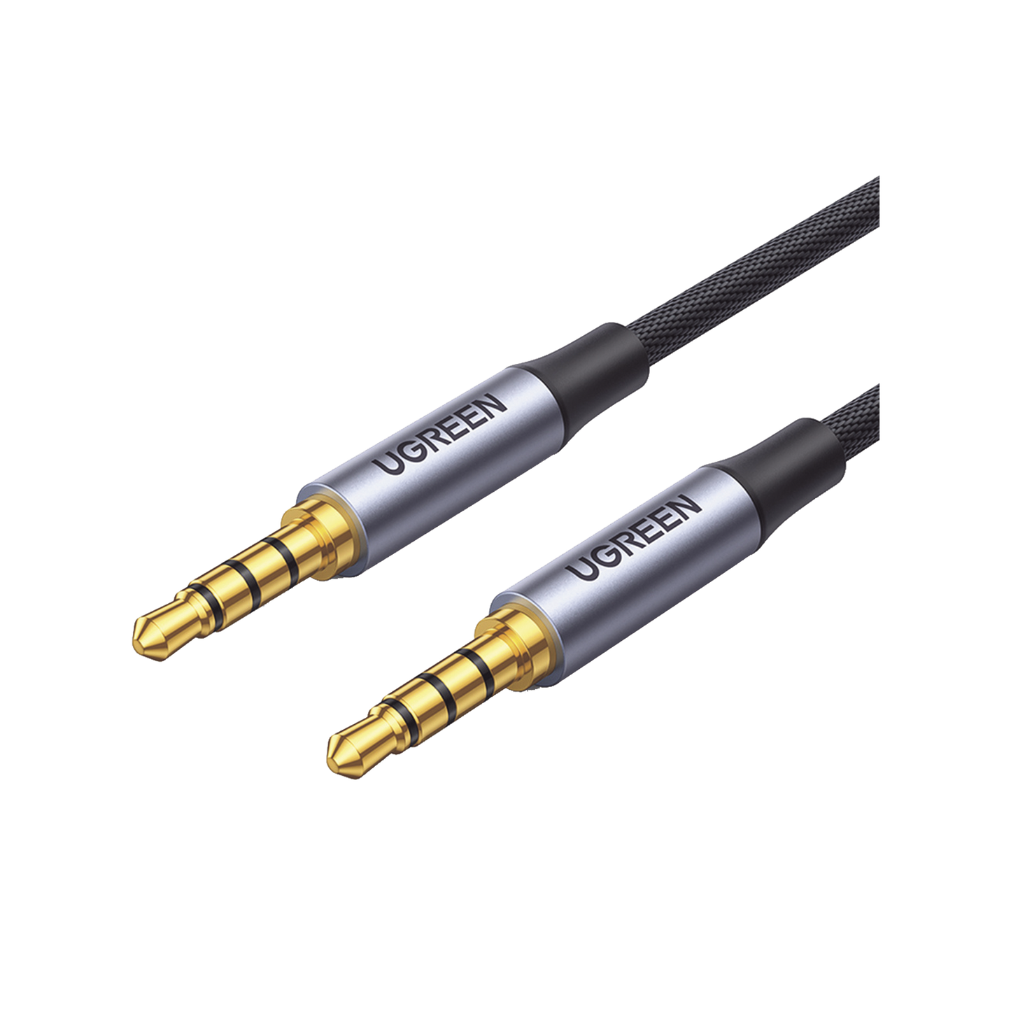 Cable Auxiliar de 3.5mm / Cable Audio Estéreo / Núcleo de Alambre de Cobre Esmaltado / Carcasa de Aluminio Azul + Nylon Trenzado /  Soporta Micrófono / 5 Metros