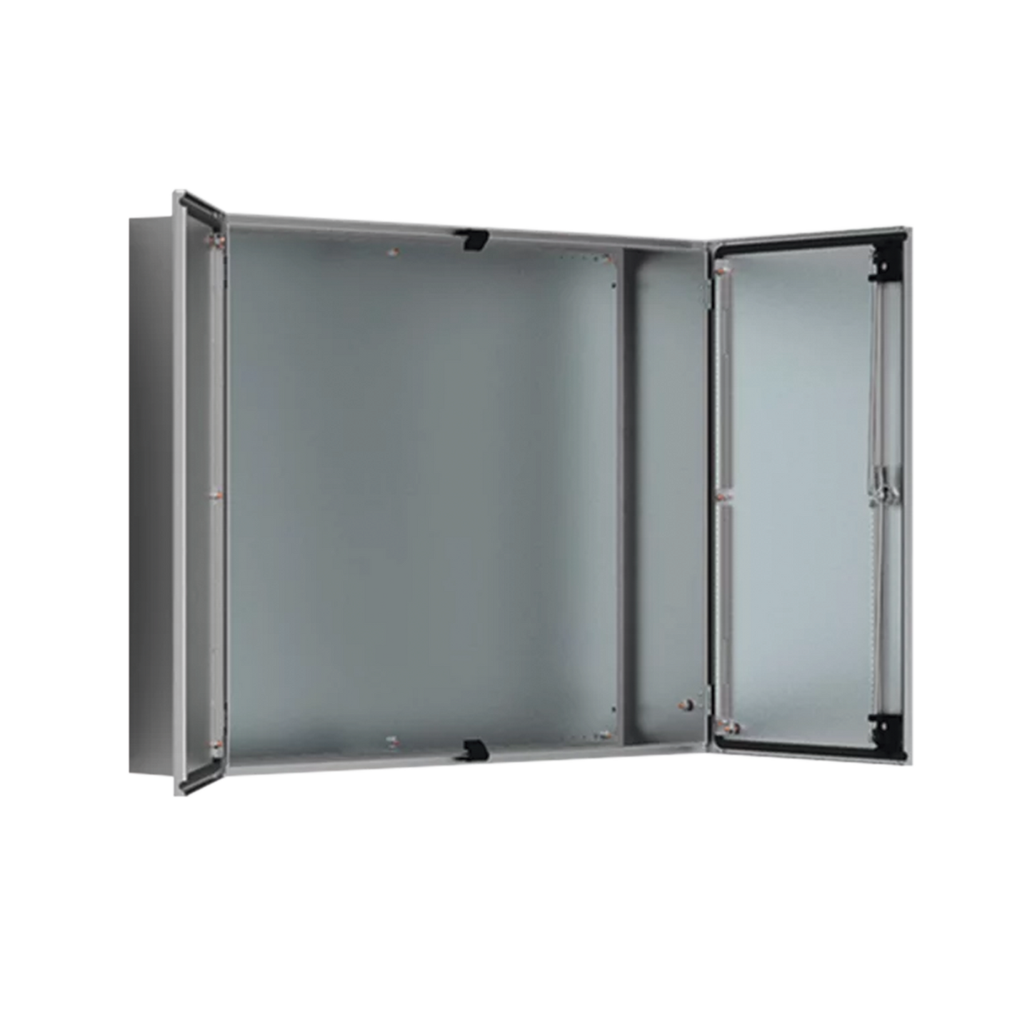 Gabinete de Doble Puerta, 1200 x 1200 x 400 mm, de Acero Inoxidable, Cepillado. Protección NEMA 12, IP55, IK10