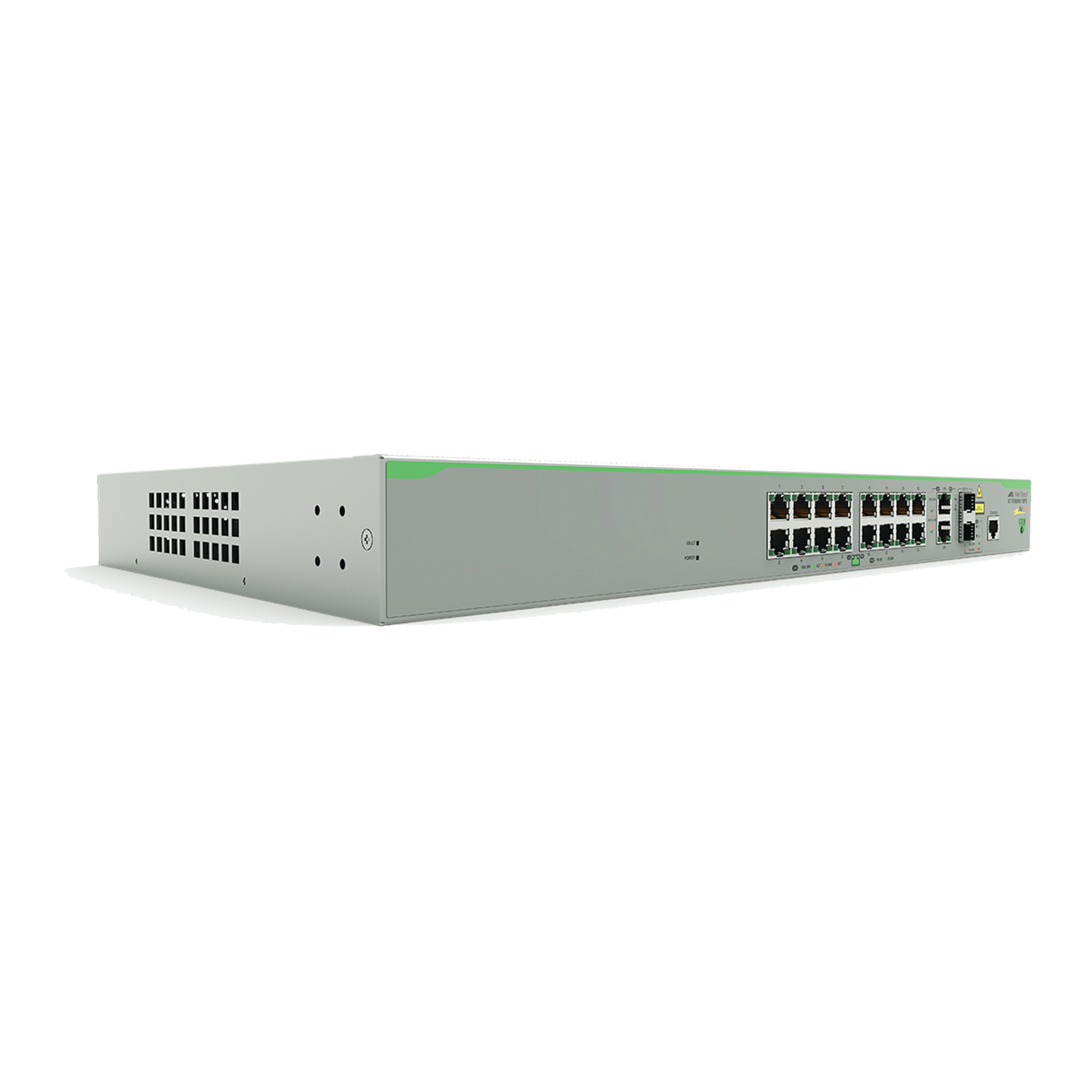 Switch PoE+ Administrable CentreCOM FS980M, Capa 3 de 16 Puertos 10/100 Mbps + 2 puertos RJ45 Gigabit/SFP Combo, 250W