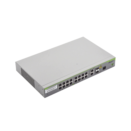 Switch Administrable CentreCOM FS980M, Capa 3 de 16 Puertos 10/100 Mbps + 2 puertos RJ45 Gigabit/SFP Combo