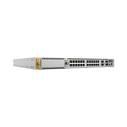 Switch Stackeable Capa 3, 24 puertos 1/2.5/5/10G RJ45, 4 x 40G/100G QSFP+/QSFP28, 1 ranura de expansión