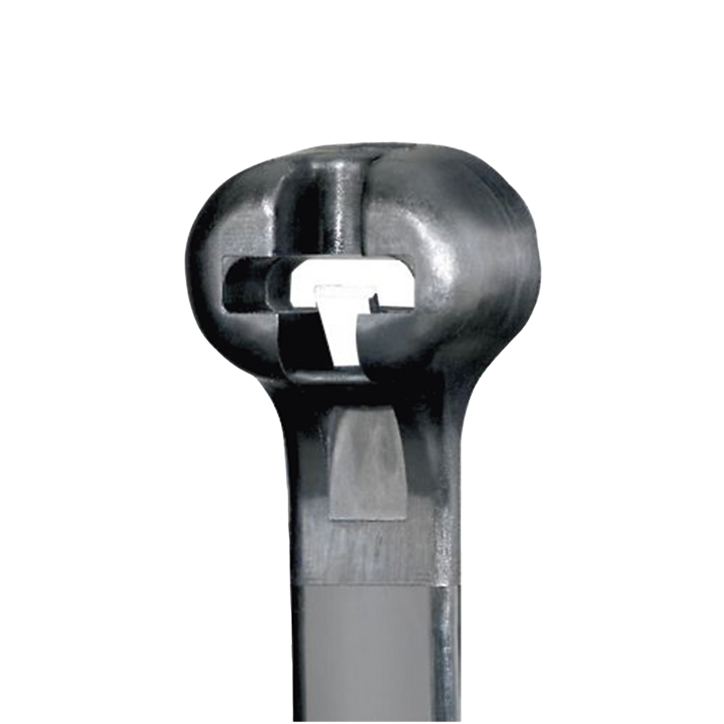 Cincho de Nylon 6.6 Dome-Top®, Con Lengüeta de Bloqueo de Acero Inoxidable, 305 mm largo x 4.7mm ancho, Color Negro, Exterior Resistente a Rayos UV, Paquete de 1000pz