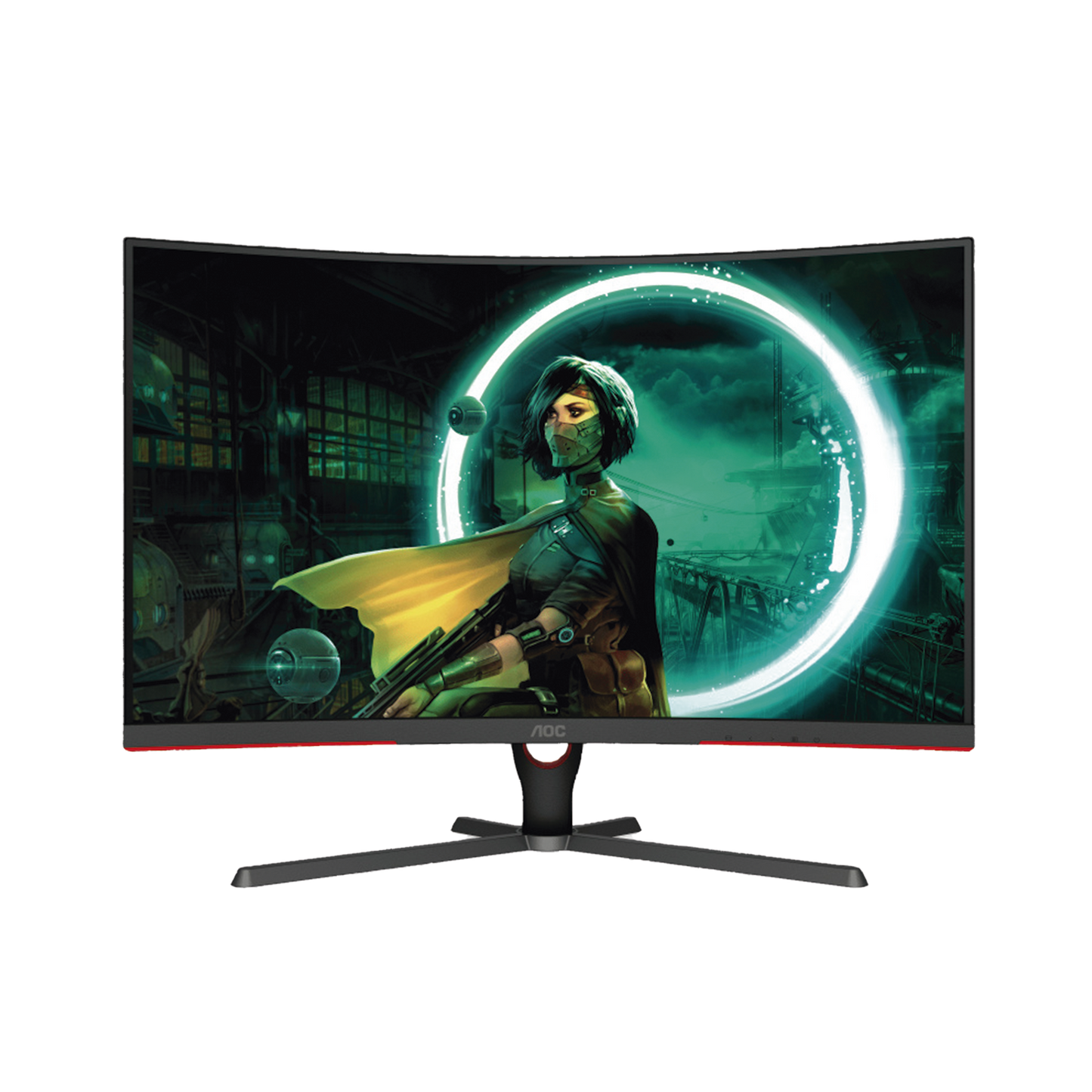 Monitor Curvo 32" WIDESCREEN GAMING W-LED VA, Resolución 1920x1080p 165Hz, con Entradas de Video HDMI / DISPLAYPORT, Bisel Ultra Delgado, Soporta VESA