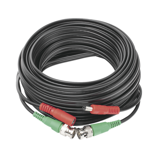 Cable coaxial ( BNC RG59 ) + Alimentación / SIAMÉS / 10 Metros / Aleación Cobre + Aluminio CCA / Para Cámaras 4K  / Uso interior y exterior