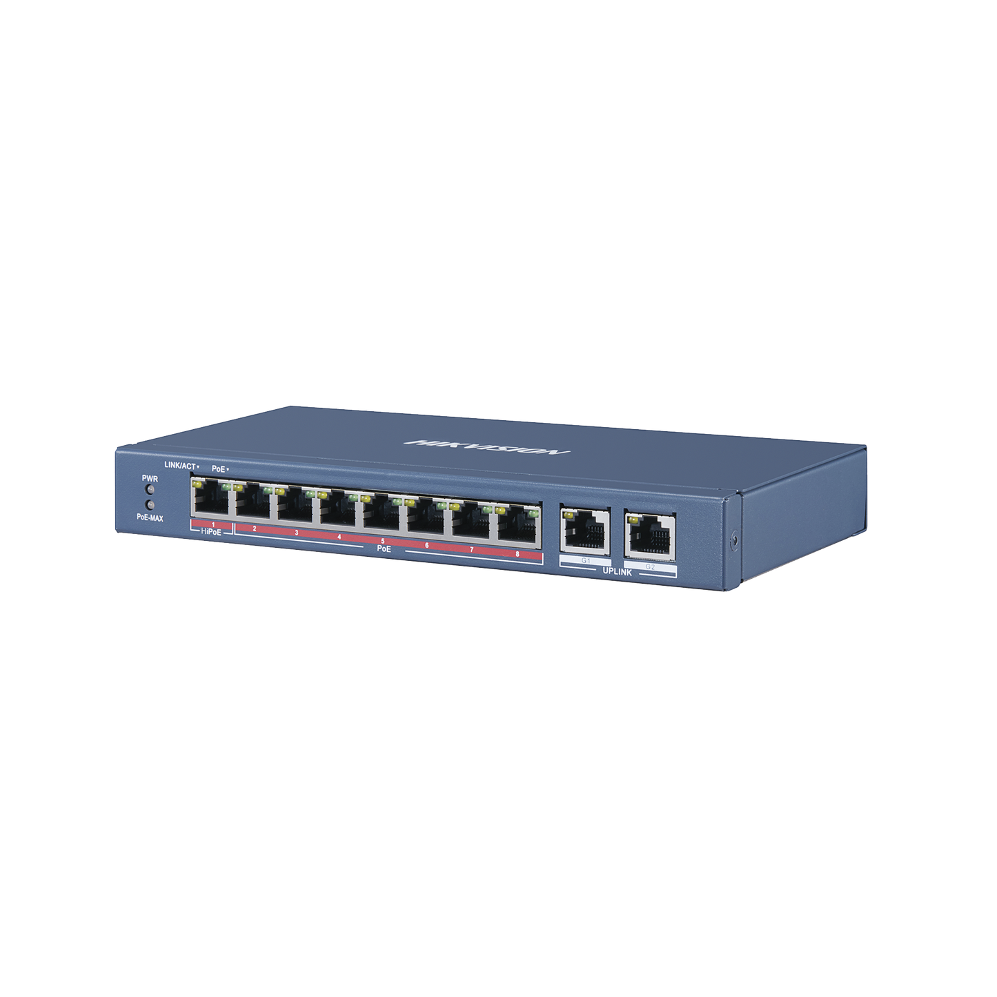 Switch PoE+ / No Administrable / 7 Puertos 10/100 Mbps PoE+(30 W) / 1 Puerto 100 Mbps PoE++ (60 W) / 2 Puertos 10/100/1000 Mbps / PoE hasta 250 Metros / 110 W