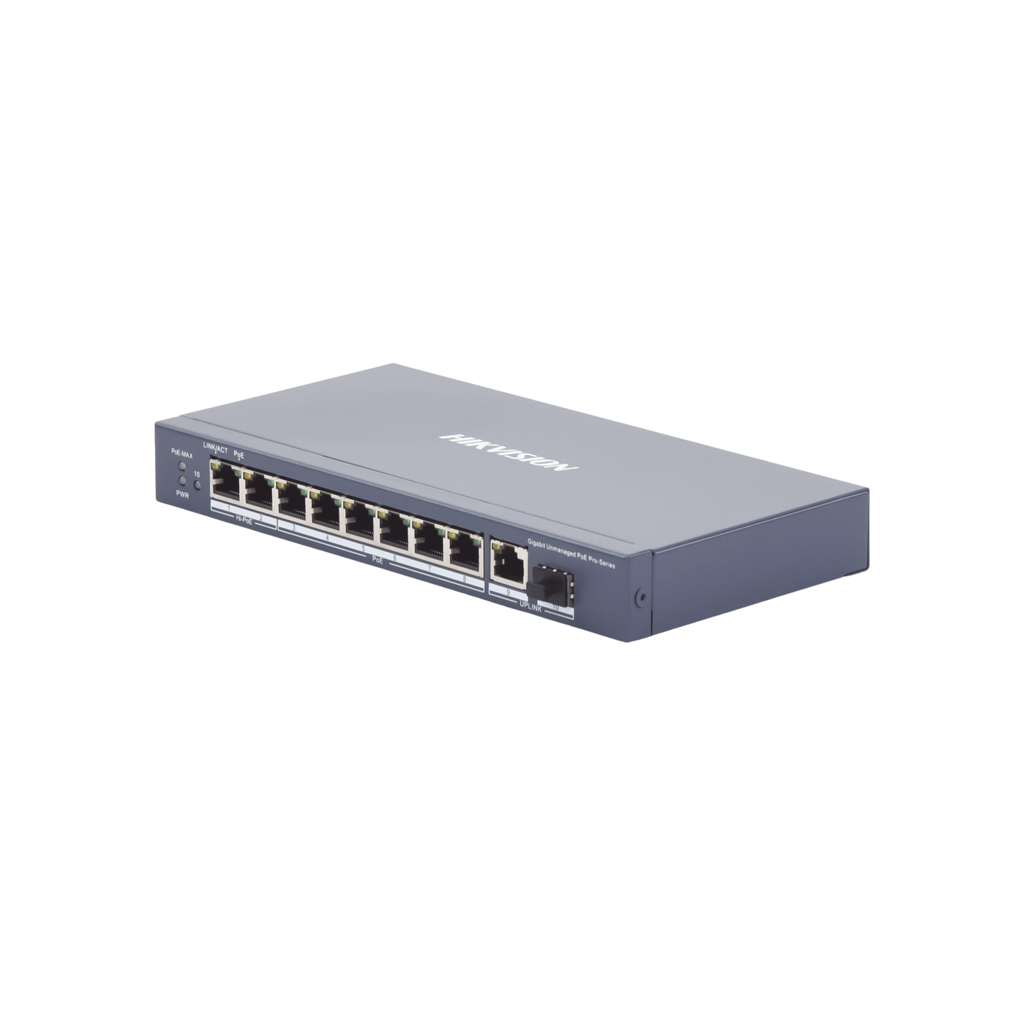 Switch PoE+ / No Administrable / 6 Puertos 10/100 Mbps PoE+ / 2 Puertos 10/100 PoE++(90 W) / 1 Puerto 10/100/1000 Uplink + 1 puerto SFP / PoE hasta 250 metros /  110 W