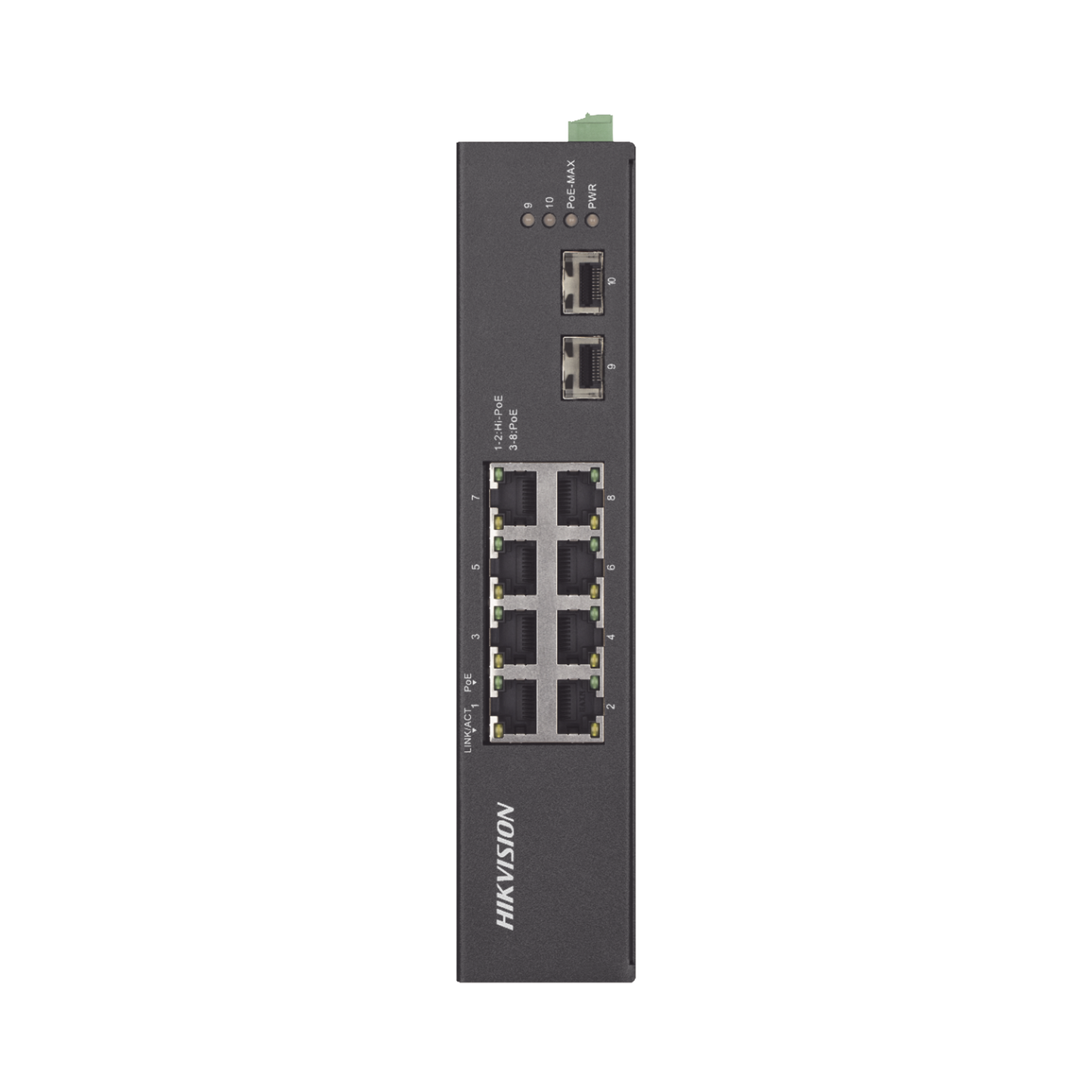 Switch Industrial No Administrable Gigabit / 6 Puertos Gigabit PoE+ (30 W) + 2 Puertos Gigabit PoE++ (60 W) / 2 Puertos SFP / 120 W Total / 48 a 57 VCD / Ideal para Proyectos