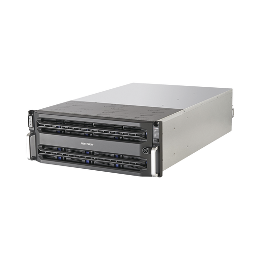 Servidor de Almacenamiento en Red / Soporta 24 Discos Duros (No Incluye Discos) / Soporta Hasta 512 Canales IP / Controlador Simple