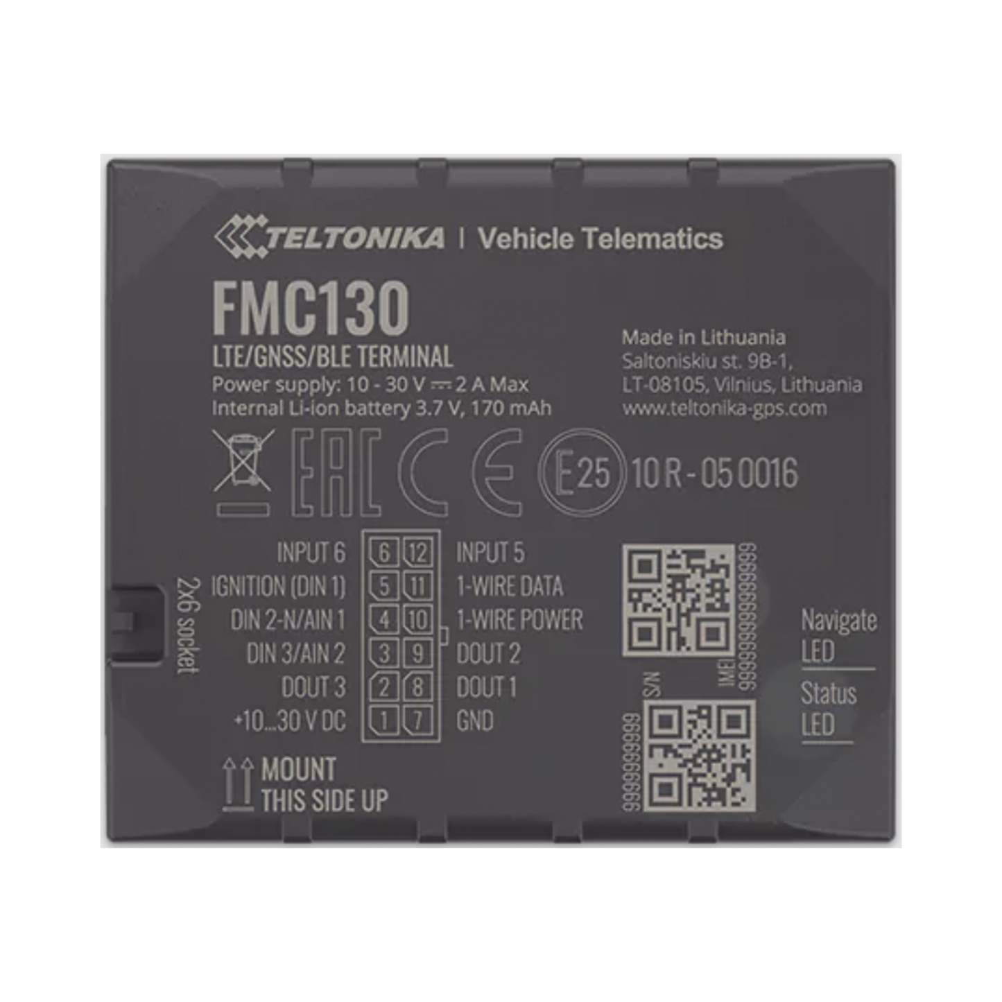 Profesional Rastreador Vehicular 4G LTE CAT 1 y 2G / Identificación de Conductores / Bloqueo Remoto / Detección de Jammer / Sensores Bluetooth / Múltiples I/O