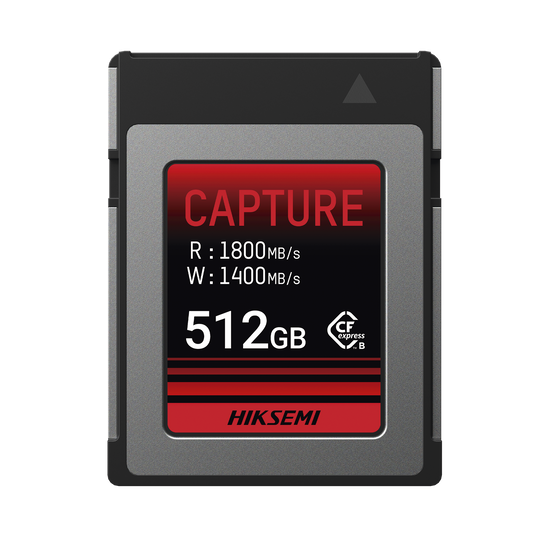 Memoria CFexpress tipo B / Clase 10 de 512 GB / Especializada para Cámaras de Fotografía y Video  / 1800 MB/s Lectura / 1700 MB/s Escritura