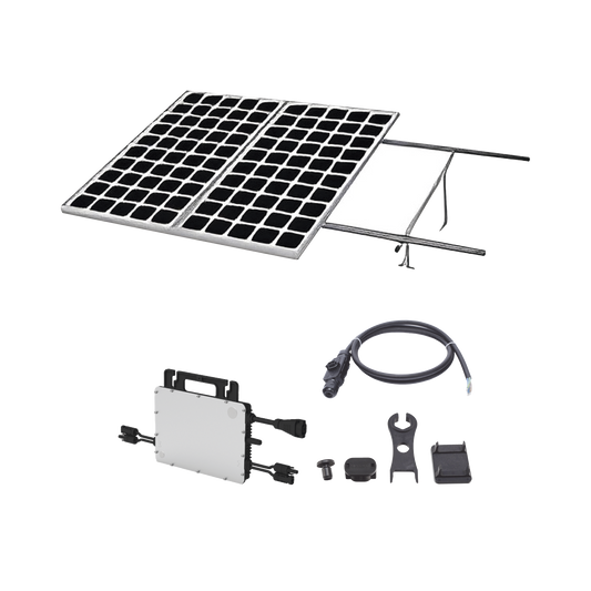 Kit Solar para Interconexión de 1.1 KW de Potencia Pico 220Vcc con Microinversor y 2 Módulos de 550 W (Incluye Montaje )