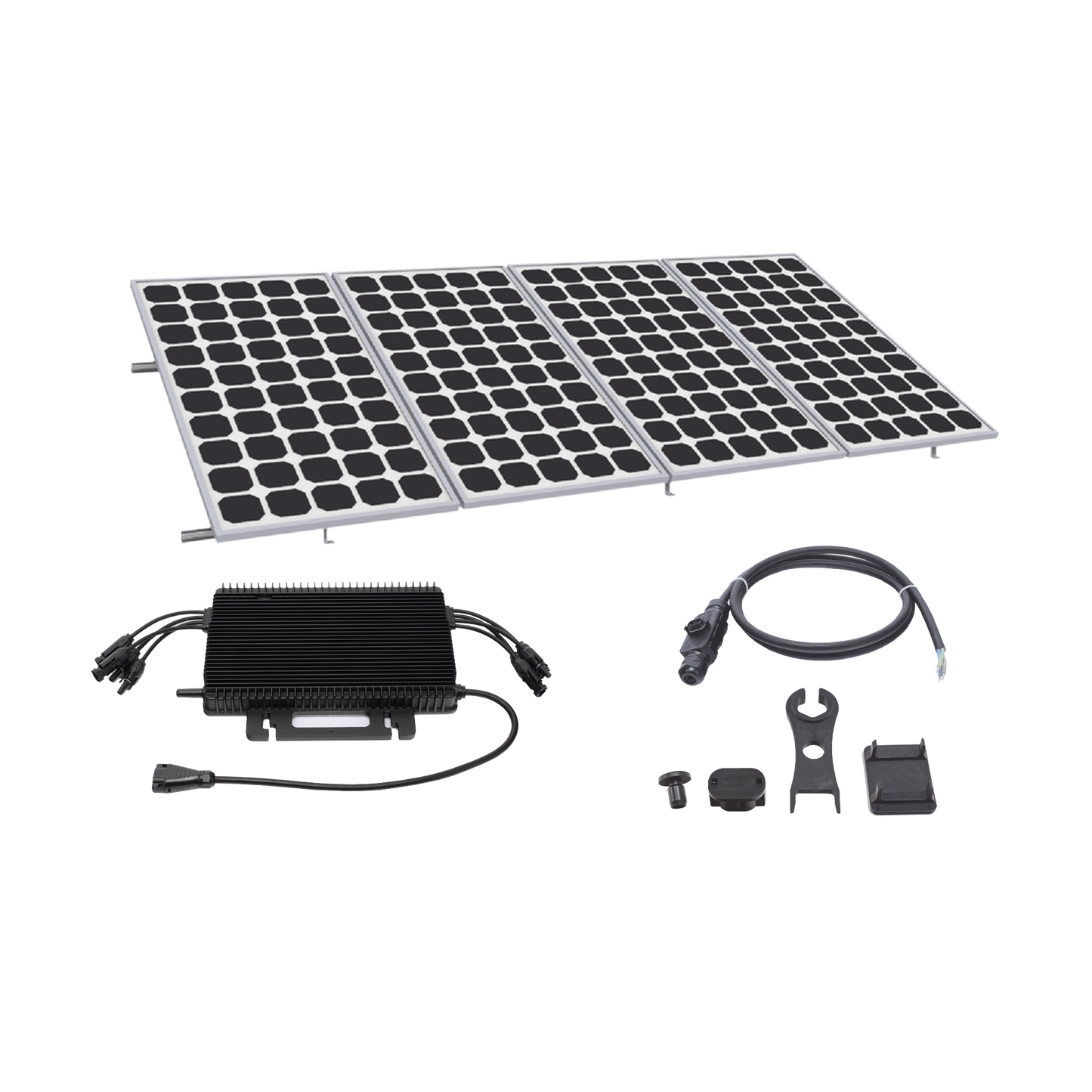 Kit Solar para Interconexión de 2.2KW de Potencia Pico 220Vcc con Microinversor y 4 Módulos de 550 W (Incluye Montaje )