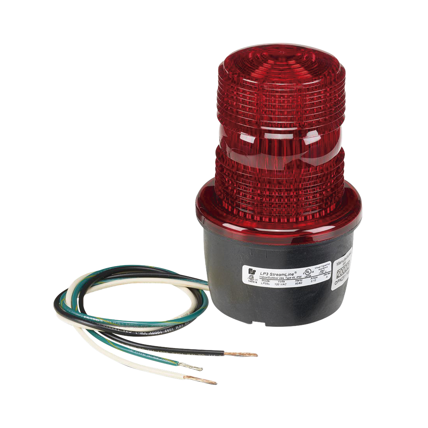 Luz de advertencia LED serie Streamline, 120 Vca, montaje tipo t, rojo