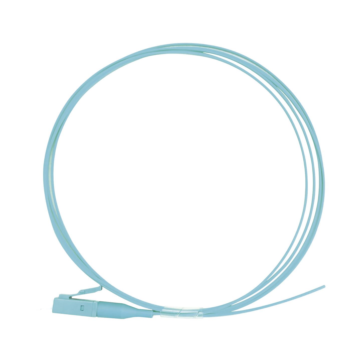 Pigtail de Fibra Óptica Simplex LC, PVC, OM3 50/125, Aqua, 1 metro