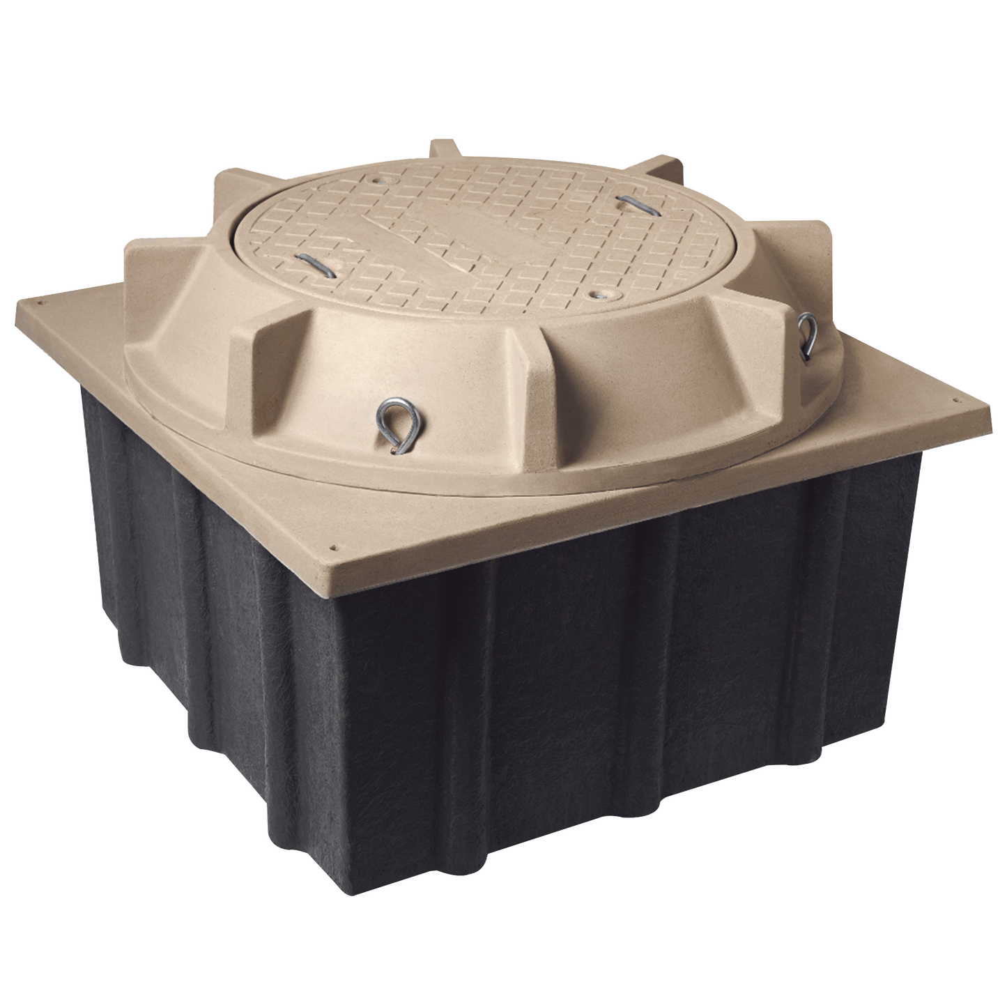 Registro Mini Manhole con tapa de concreto polimérico 4 ft x 4 ft x 2 ft