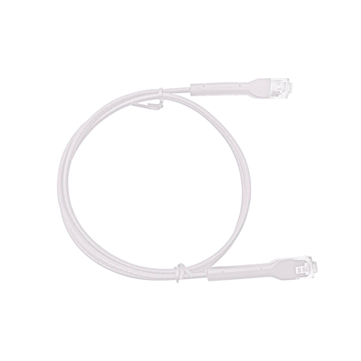 Cable de Parcheo Ultra Slim Con Bota Flexible UTP Cat6 -18 cm Blanco Diámetro Reducido