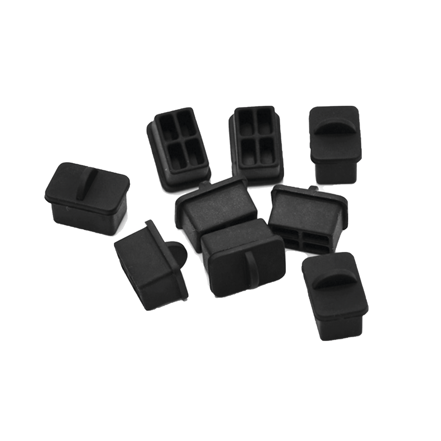 Bolsa con 25 piezas de protectores anti-polvo para puerto SFP, color negro