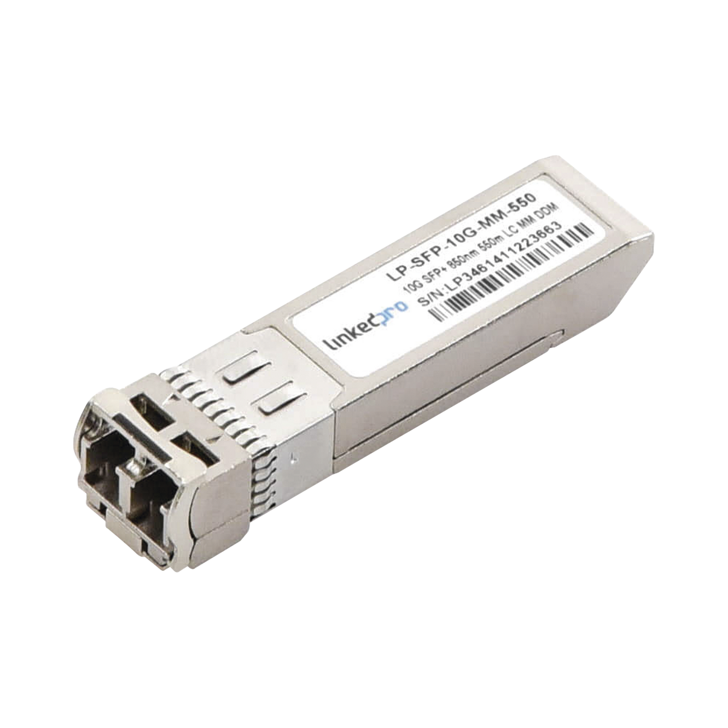 Transceptor SFP+ (Mini-Gbic) / Multimodo / 10 Gbps de velocidad / Conectores LC Dúplex / Hasta 550 m de Distancia