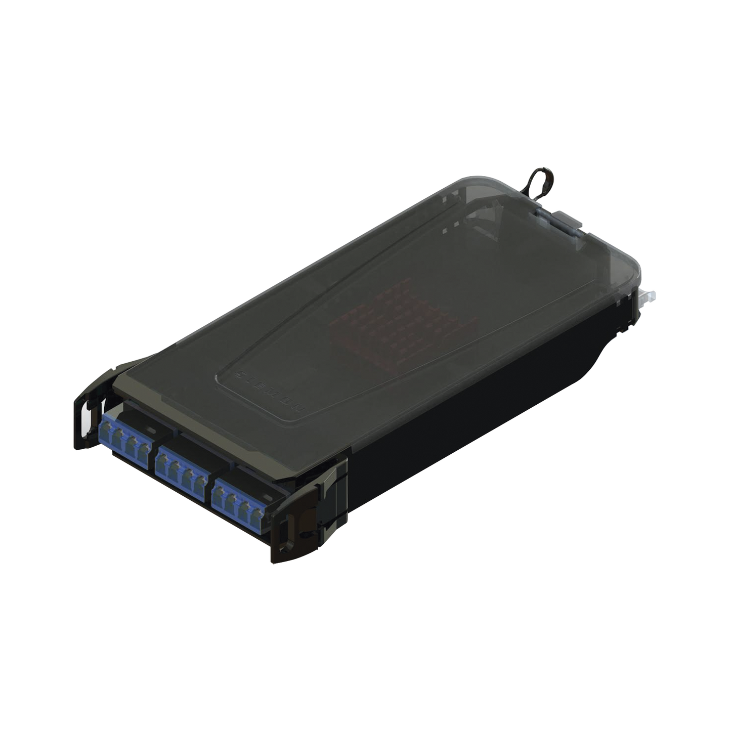 Cassette para empalme (Fusión) LightVerse, Hasta 12 fibras, Conectores  LC/UPC "Shuttered", para fibra Monomodo, 900um, 1 metro