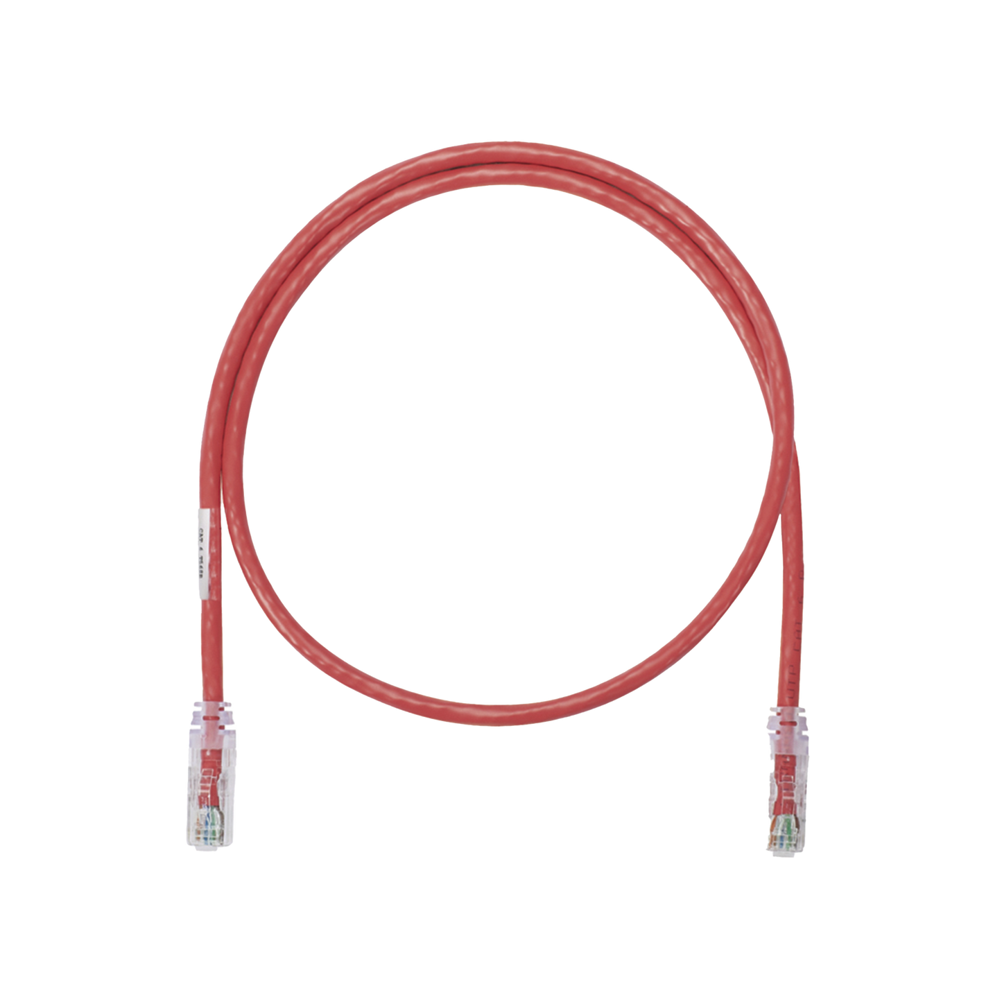 Cable de parcheo UTP Categoría 6, con plug modular en cada extremo - 1 ft (30.48 cm) - Rojo