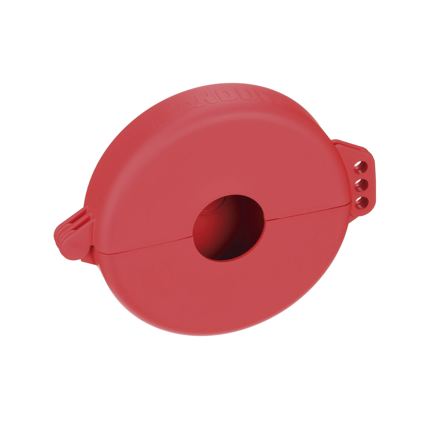 Dispositivo de Bloqueo LOTO para Válvulas de Compuerta, Para Diámetros de 3 a 6.5", Color Rojo