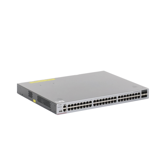 Switch Core Administrable Capa 3 con 48 puertos Gigabit + 4 SFP+ para fibra 10Gb, gestión gratuita desde la nube.