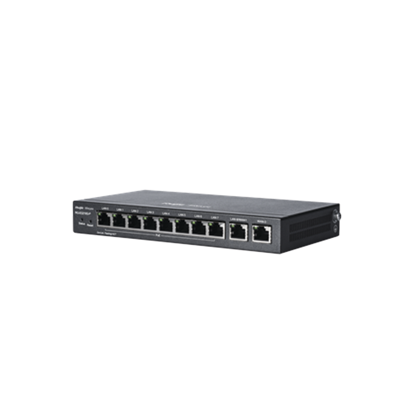 Router Balanceador PoE Cloud 10 puertos gigabit (8 puertos PoE), soporta 4x WAN configurables, hasta 200 clientes con desempeño de 600 Mbps asimétricos