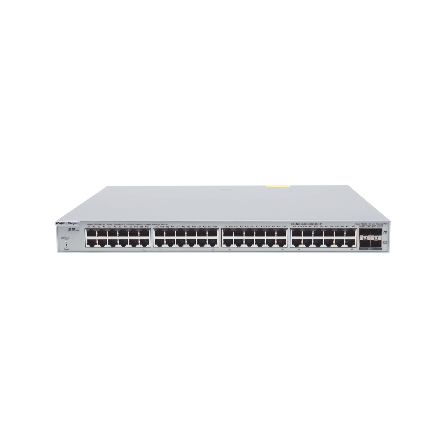 Switch Administrable PoE Capa 2+ Plus, con 48 puertos Gigabit PoE 802.3af/at + 4 SFP+ para fibra 10Gb, gestión gratuita desde la nube, 370w