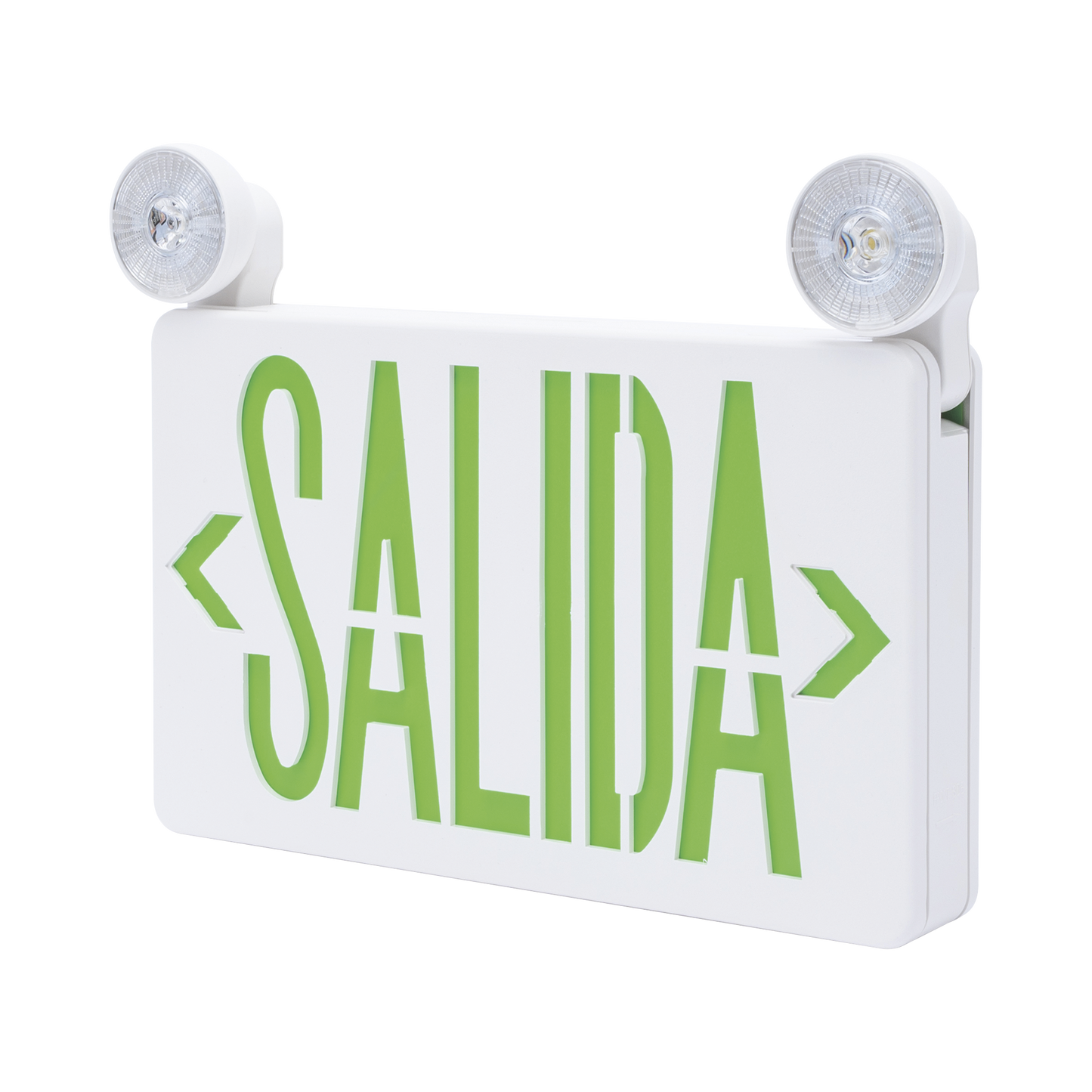 Letrero de Emergencia LED DUAL de SALIDA con Luz de Emergencia/Montaje Universal (pared, lateral o Techo)/Batería de Respaldo Incluida