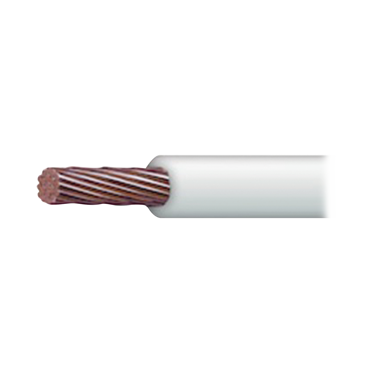 Cable Eléctrico de Cobre Recubierto THW-LS Calibre 2 AWG 19 Hilos Color Blanco (100 metros)