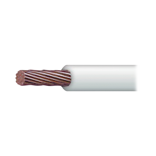 Cable Eléctrico de Cobre Recubierto THW-LS Calibre 4 AWG 19 Hilos Color Blanco (100 metros)