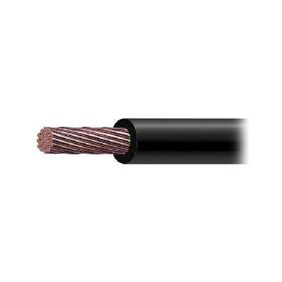 Cable Eléctrico de Cobre Recubierto THW-LS Calibre 1/0 AWG 19 Hilos Color Negro (100 metros).