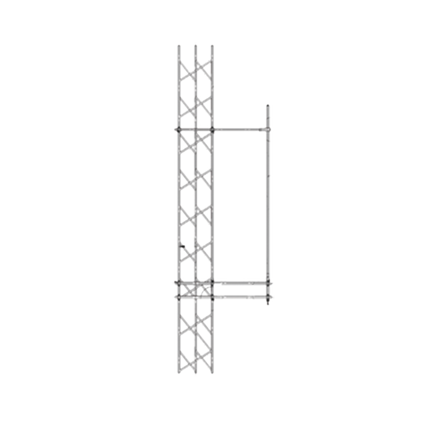 Montaje Lateral Ajustable en Kit para Montaje de Antenas de 6.35 cm. de Diámetro-Base y 91 cm. de Distancia de Separación a la Torre.