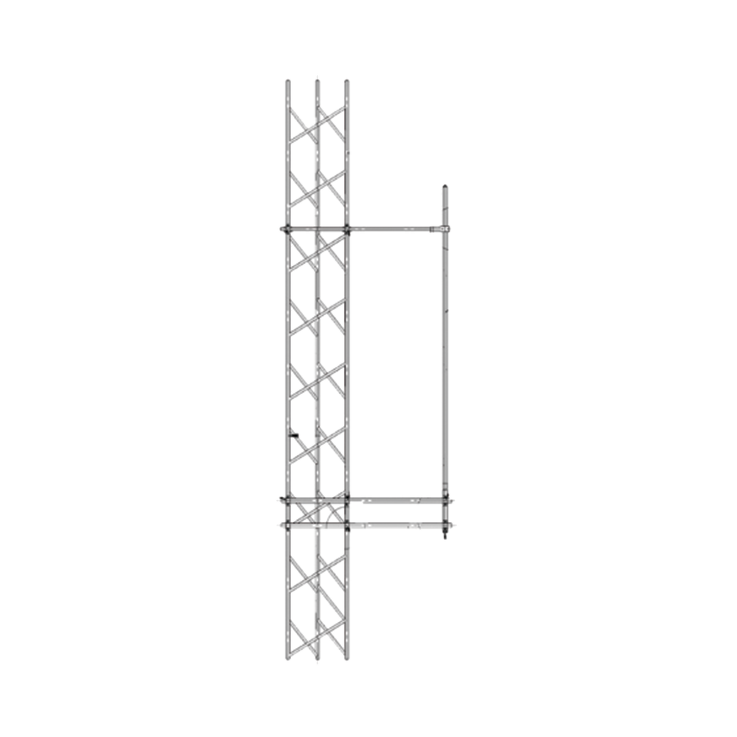 Montaje Lateral Ajustable en Kit para Antenas de 8.89 cm de Diámetro a 228 cm de Distancia-Torre.