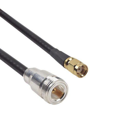 Cable LMR-240UF (Ultra Flex) de 60 cm con conectores N Hembra y SMA Macho Inverso.