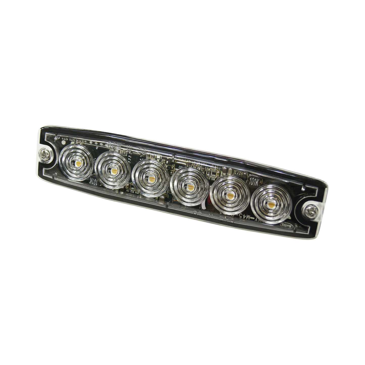 Luz Auxiliar de 6 LED, ámbar, SAE Clase I, lente transparente