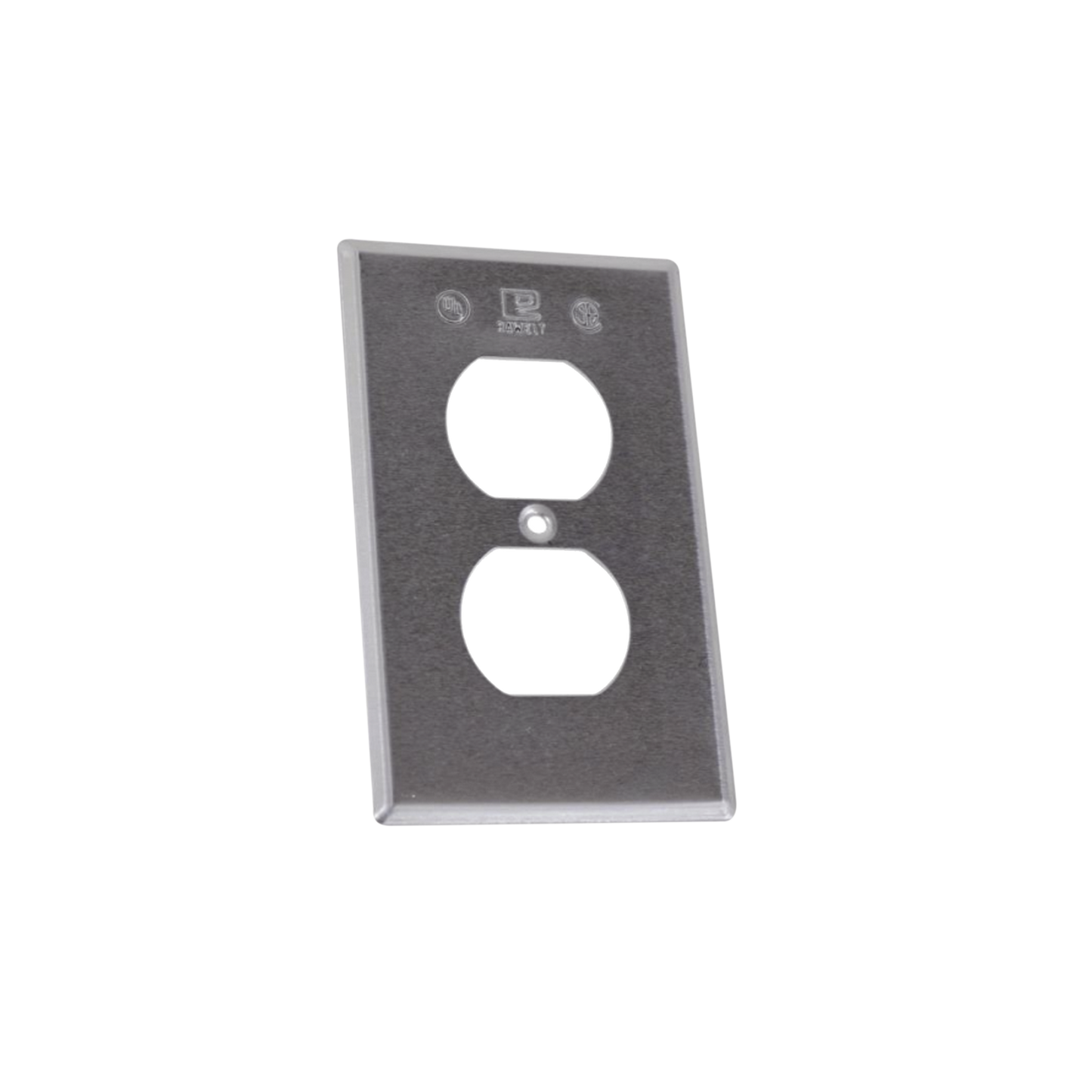 Tapa rectangular para contacto dúplex de aluminio tipo RR a prueba de intemperie.