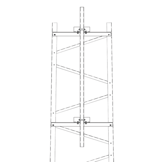 Brazo para Sección #10 Torre Titan con Herrajes y Mástil de 6' (1.8m).