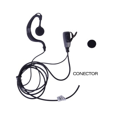 Micrófono - audífono de solapa ajustable al oído para KENWOOD TK3230/ 3000/ 3402/ 3312/ 3360/ 3170, NX240/ 340/ 220/ 320/ 420