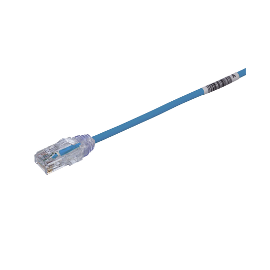 Cable de Parcheo TX6, UTP Cat6, Diámetro Reducido (28AWG), Color Azul, 10 m